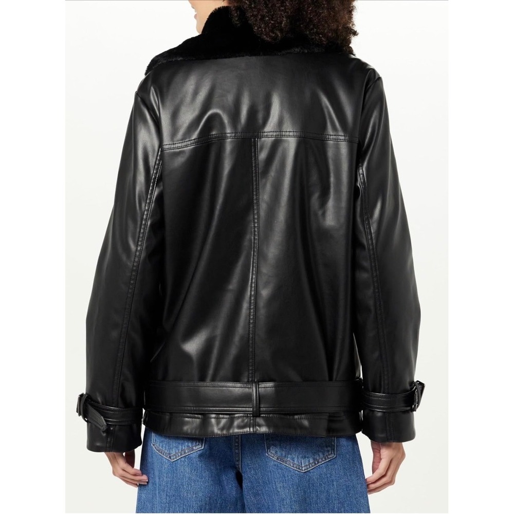 NWT The Drop Cavalla Vegan Leather Moto Jacket / MSRP $129 / Size Medium / NEW - Picture 4 of 7
